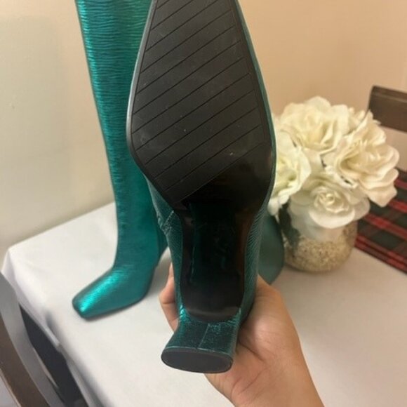 Zara Green Knee High Boots (BRAND NEW) - Picture 5 of 7